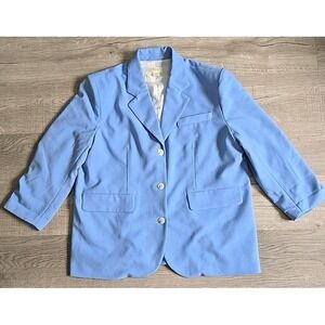 Anthropologie Maeve Oversized Blazer Size M/L Petite Sky Blue‎